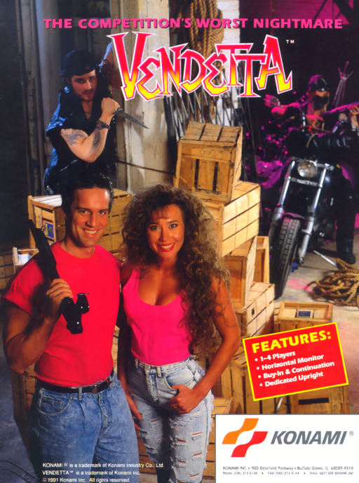 Vendetta (World, 4 Players ver. T) Arcade Game Cover